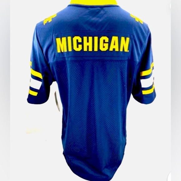 🐺 W: Michigan Wolverines Navy Field X Football Jersey Shirt, NWT Unisex 🐺 - Picture 9 of 16